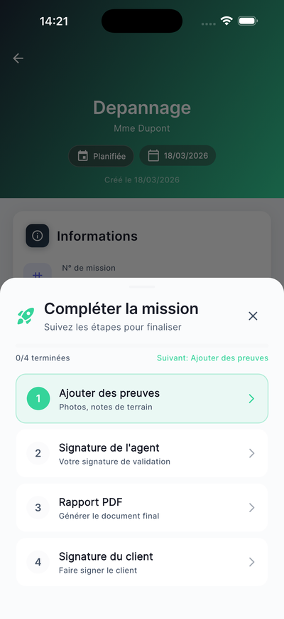 Parcours mission