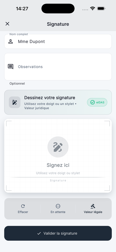 Signature client